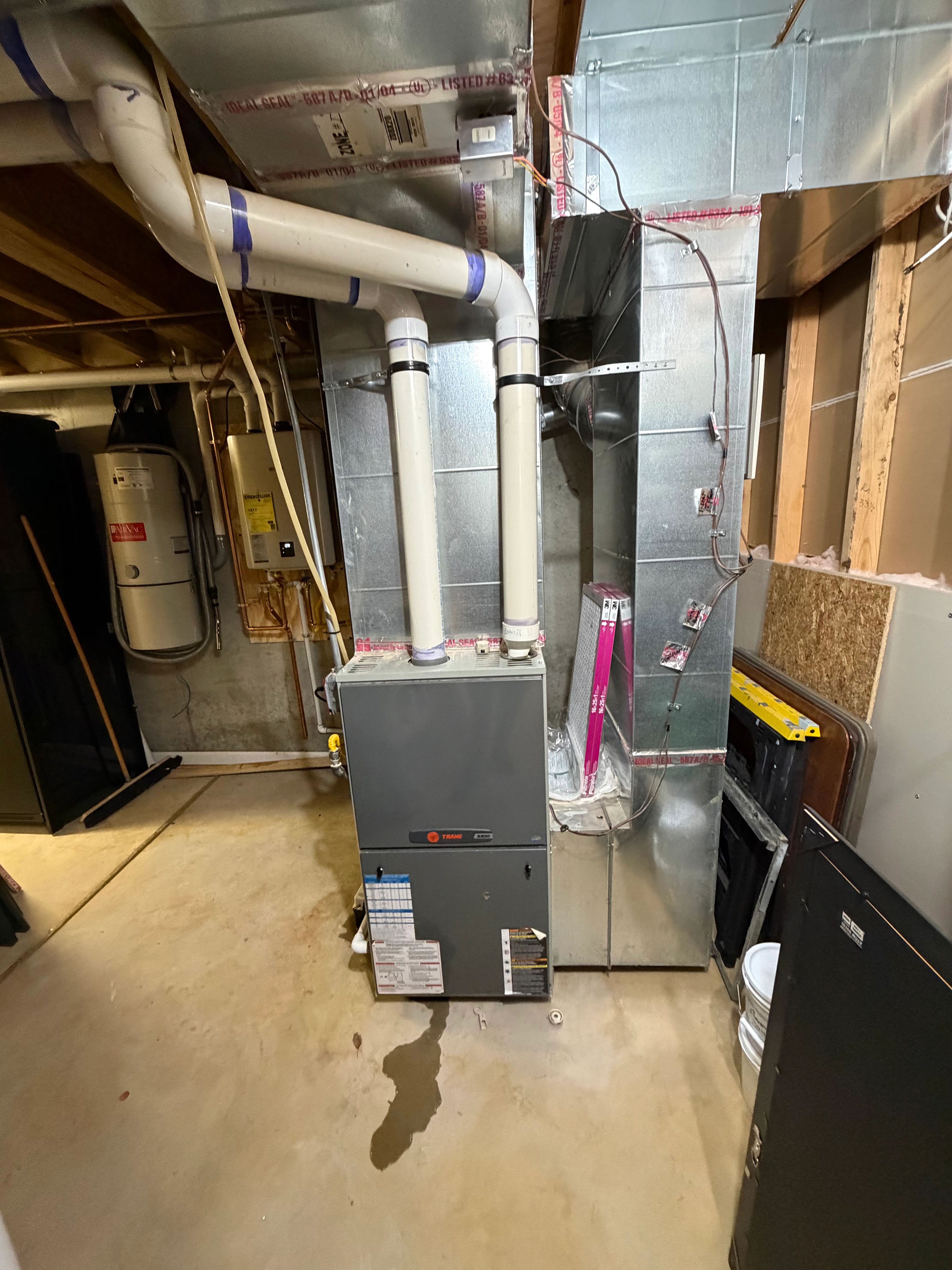 Emergency HVAC & Water Heater Replacement — before